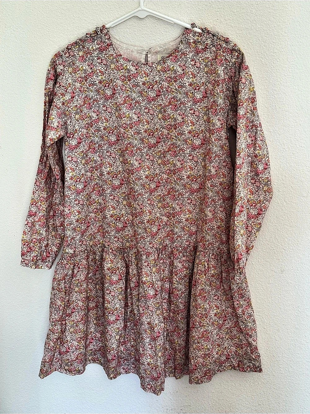Olivier London Floral Cotton Dress in Pink & White Size 11-12Y